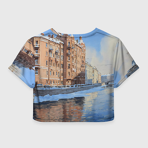 Женский топ Зимний Санкт-Петербург / 3D-принт – фото 2