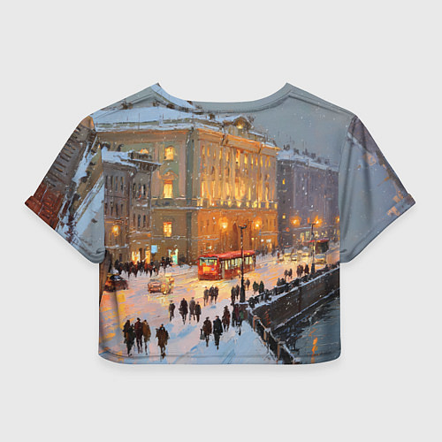 Женский топ Предновогодний Санкт-Петербург / 3D-принт – фото 2