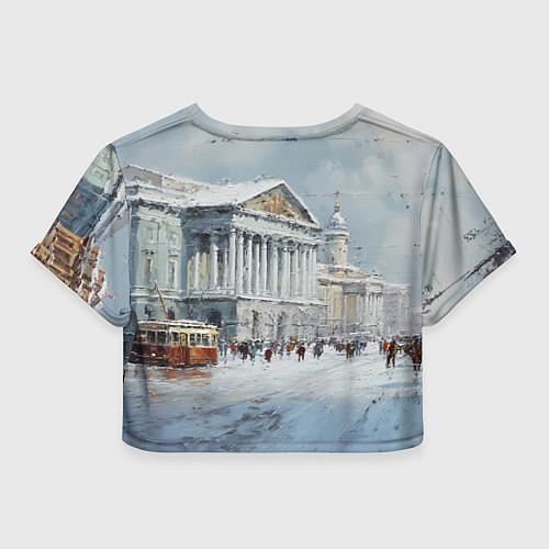 Женский топ Зимний Питер красками / 3D-принт – фото 2