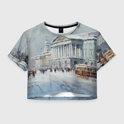 Женский топ Зимний Питер красками