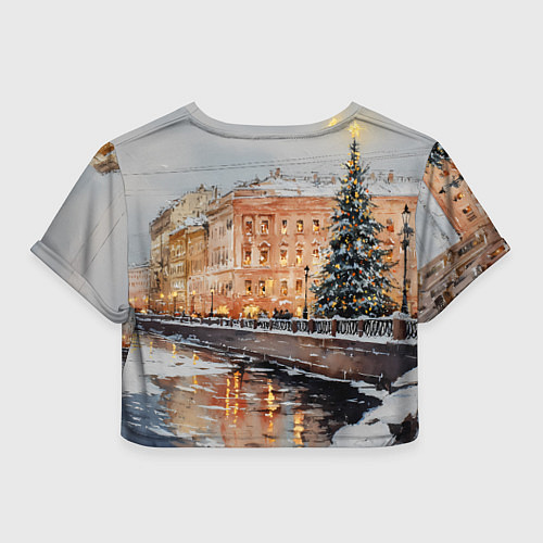 Женский топ Новогодняя елка в Питере / 3D-принт – фото 2