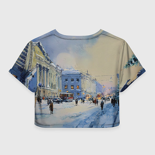 Женский топ Зимний праздничный Питер / 3D-принт – фото 2
