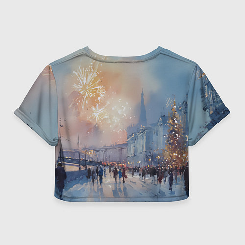Женский топ Новогодняя Питерская атмосфера / 3D-принт – фото 2