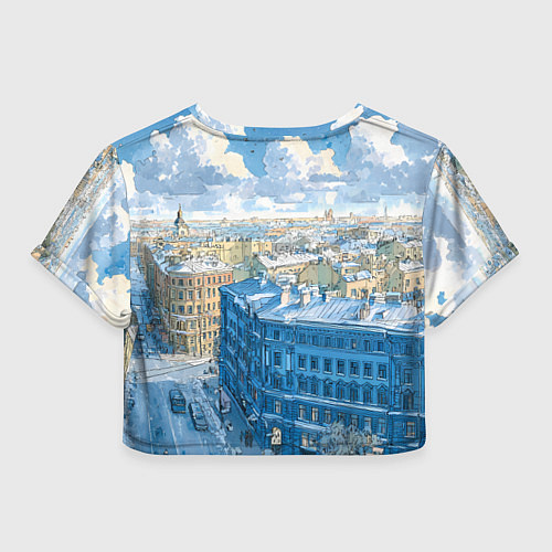 Женский топ Зимний утренний Питер / 3D-принт – фото 2