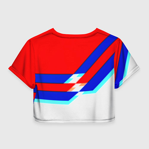 Женский топ Манчестер Юнайтед полосы геометрия / 3D-принт – фото 2