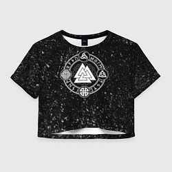 Женский топ Валькнут и символы в круге