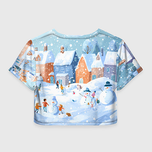 Женский топ Предновогодний день во дворе / 3D-принт – фото 2