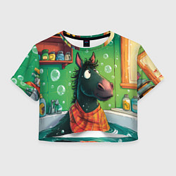 Женский топ Лошадь моется в ванной