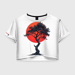 Женский топ Японское дерево и солнце