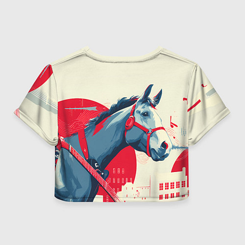 Женский топ Лошадь в абстрактном стиле / 3D-принт – фото 2
