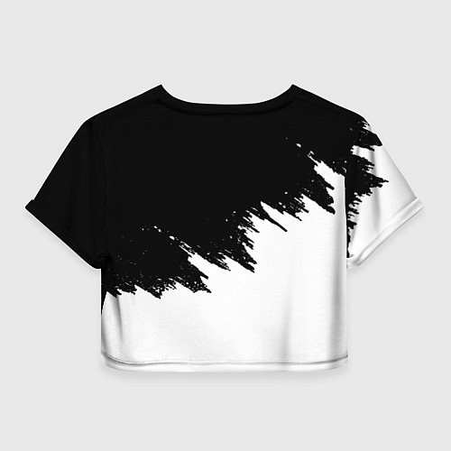 Женский топ Реал Мадрид краски белые штрихи / 3D-принт – фото 2