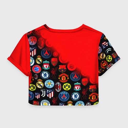 Женский топ Манчестер Юнайтед логотипы команд / 3D-принт – фото 2