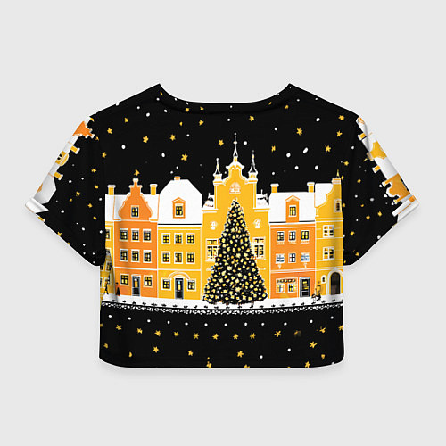 Женский топ Новогодняя ночь в городе / 3D-принт – фото 2