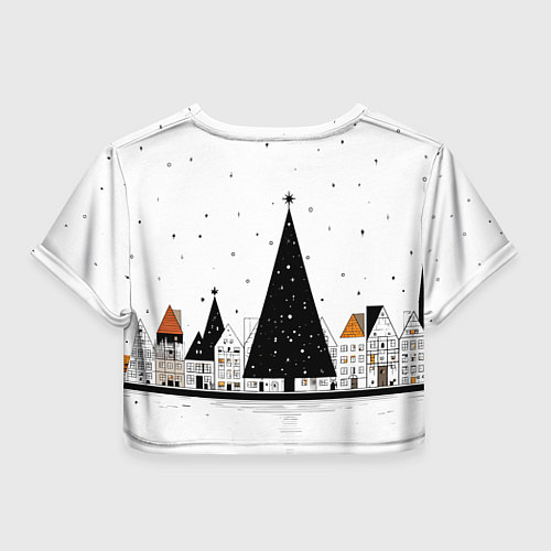 Женский топ Новый год - минимализм / 3D-принт – фото 2
