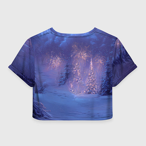 Женский топ Лошадь и новогодний салют / 3D-принт – фото 2