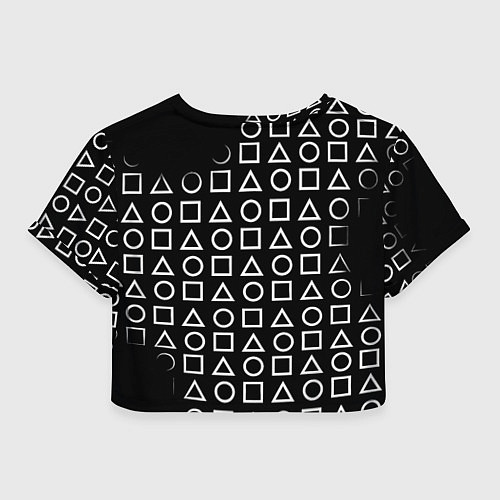 Женский топ Borussia геометрия черно белая / 3D-принт – фото 2