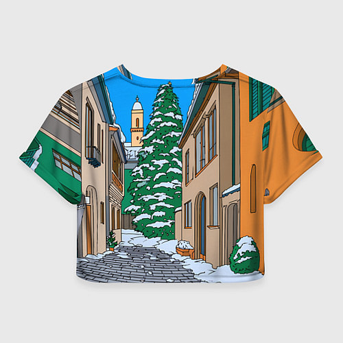 Женский топ Лошадка распаковывает новогодний подарок / 3D-принт – фото 2