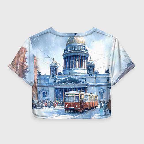 Женский топ Снежный Санкт-Петербург / 3D-принт – фото 2