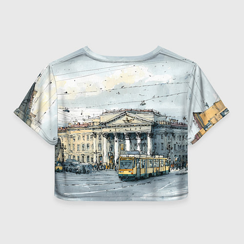 Женский топ Зимняя улица Санкт-Петербурга / 3D-принт – фото 2