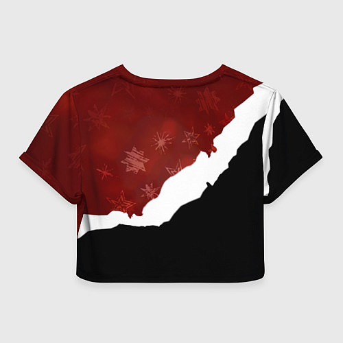 Женский топ Злой дед мороз красный и черный / 3D-принт – фото 2