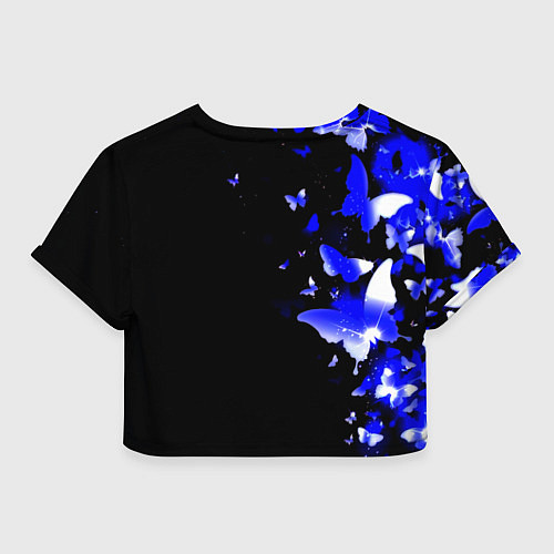 Женский топ Наполи бабочки текстура / 3D-принт – фото 2