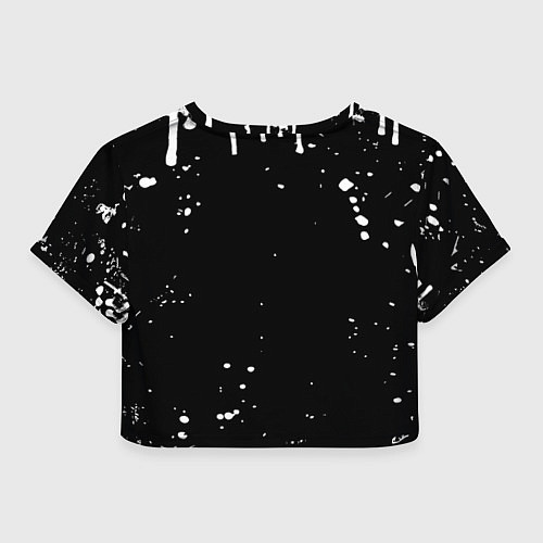 Женский топ Ювентус белые брызги красок / 3D-принт – фото 2
