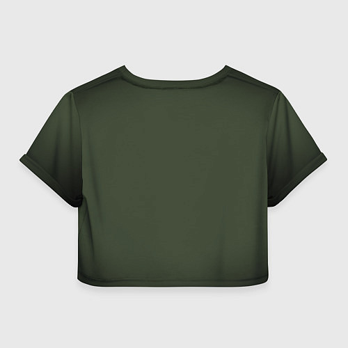 Женский топ Бережёного бог бережёт хаки / 3D-принт – фото 2