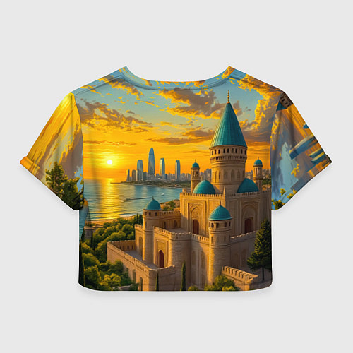 Женский топ Баку сплетение эпох на закате / 3D-принт – фото 2