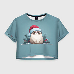 Женский топ Мем котик - Новый год