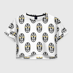 Футболка 3D укороченная женская Juventus Pattern, цвет: 3D-принт