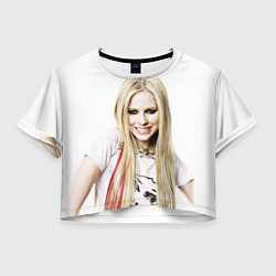 Футболка 3D укороченная женская Аврил Рамона Лавин, цвет: 3D-принт