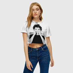 Футболка 3D укороченная женская Молодая Земфира, цвет: 3D-принт — фото 2