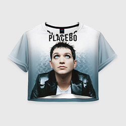 Футболка 3D укороченная женская Placebo: Brian Molko, цвет: 3D-принт