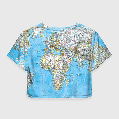Женский топ Карта мира - политическая / 3D-принт – фото 2