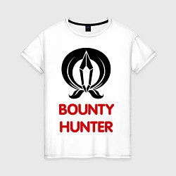 Футболка хлопковая женская Dwarf Fighter - Bounty Hunter, цвет: белый