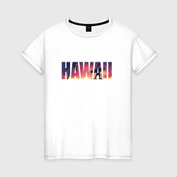 Футболка хлопковая женская HAWAII 9, цвет: белый