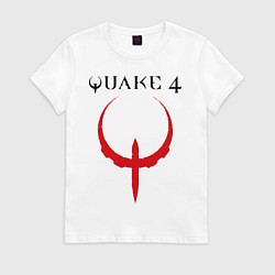 Футболка хлопковая женская Quake 4, цвет: белый