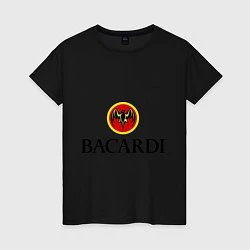 Футболка хлопковая женская Bacardi, цвет: черный