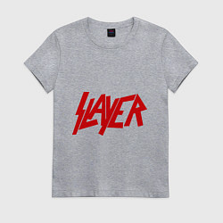 Футболка хлопковая женская Slayer, цвет: меланж