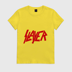 Футболка хлопковая женская Slayer, цвет: желтый
