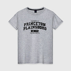 Футболка хлопковая женская Princeton Plainsboro, цвет: меланж