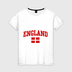 Футболка хлопковая женская England Football, цвет: белый