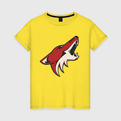 Футболка хлопковая женская Phoenix Coyotes, цвет: желтый