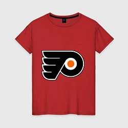 Футболка хлопковая женская Philadelphia Flyers, цвет: красный