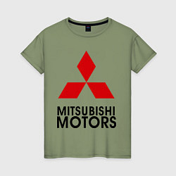 Футболка хлопковая женская Mitsubishi, цвет: авокадо