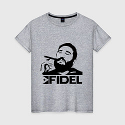 Футболка хлопковая женская FIdel, цвет: меланж