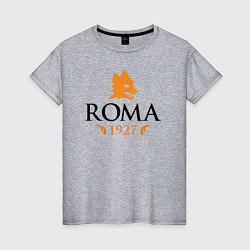 Футболка хлопковая женская AS Roma 1927, цвет: меланж