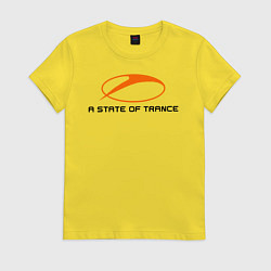 Футболка хлопковая женская A State of Trance, цвет: желтый