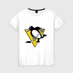 Футболка хлопковая женская Pittsburgh Penguins: Malkin 71, цвет: белый