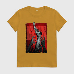 Футболка хлопковая женская To the last bullet, цвет: горчичный